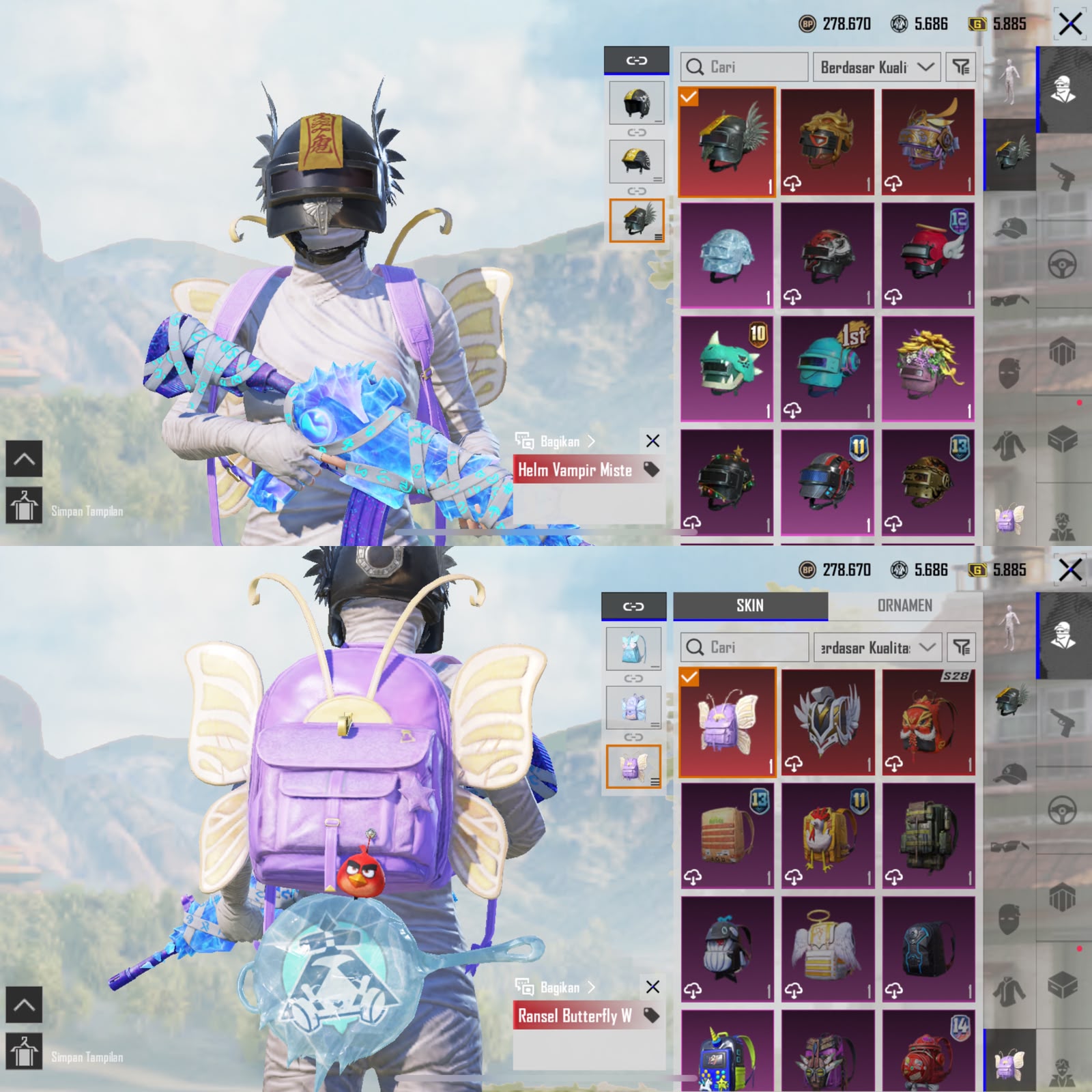 4 M4 SET MUMMY OPEN KEPANG TANDUK RYZEN