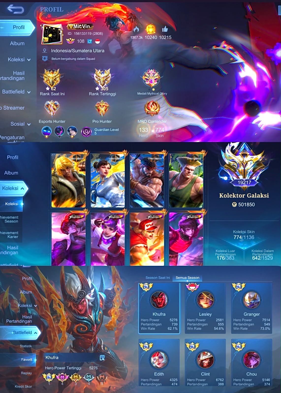 Kolektor Galaxy dan Ex Global