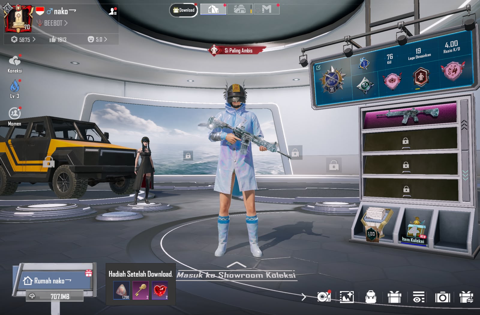 M4 Glacier Level 5 Hit Efek